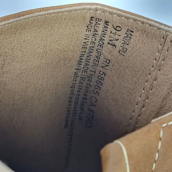 ABOUND Maya Block Heel Mules Shoes Womens Pointed Tan FAUX-LEATHER Size 9.5 M - Picture 10 of 11